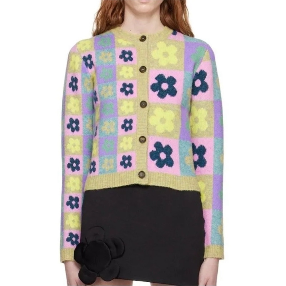 Sandy Liang Nanny Floral Cardigan